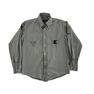 Ted Lapidus Men Gray Button Up Long Sleeve Shirt Sz‎ M